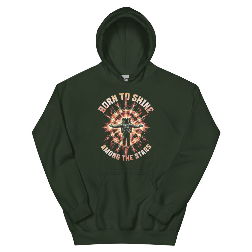 Born To Shine Among The Stars Hoodie - Forest Green Color - https://ascensionemporium.net